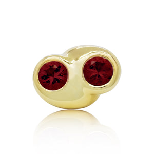 Gold cocktail ring with red garnets from Atelier ORMAN
