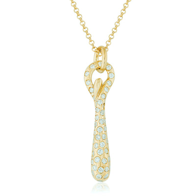 Gold pendant necklace with diamonds from Atelier ORMAN