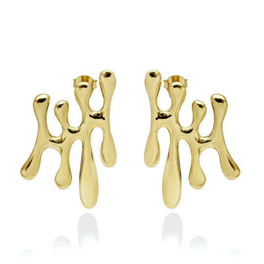 Gold statement pendant earrings from Atelier ORMAN
