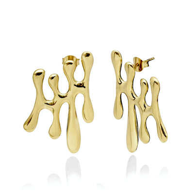 Gold statement pendant earrings from Atelier ORMAN