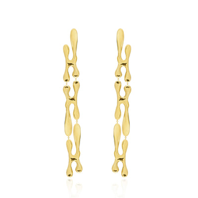 Gold pendant earrings from Atelier ORMAN