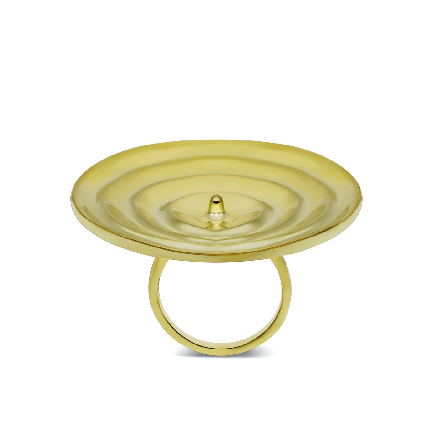 Gold round cocktail ring from Atelier ORMAN