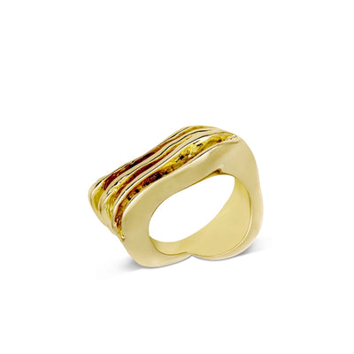 Gold sculptural ring from Atelier ORMAN
