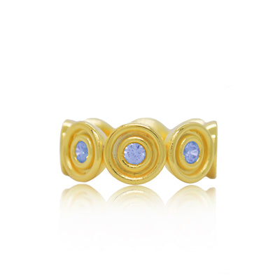 Infinity band gold ring with blue sapphires from Atelier ORMAN
