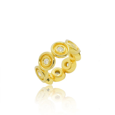 Gold infinity band ring with diamonds from Atelier ORMAN