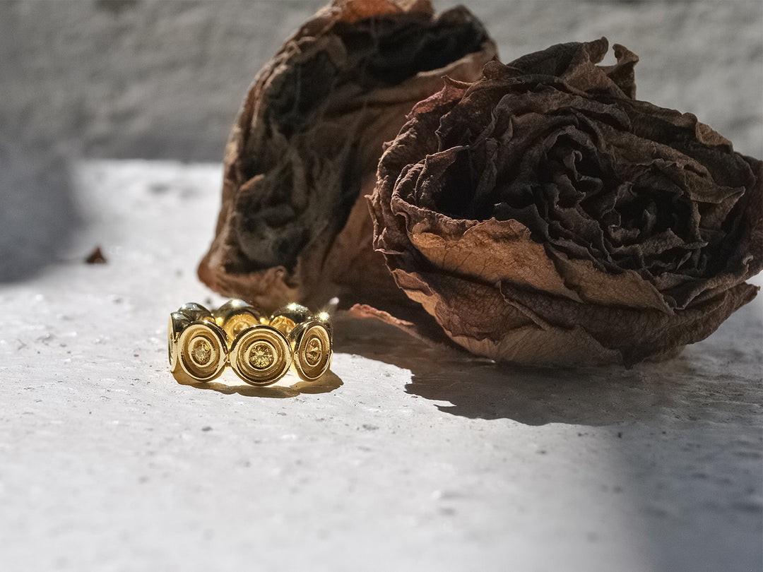 Diamond Flora Band Ring